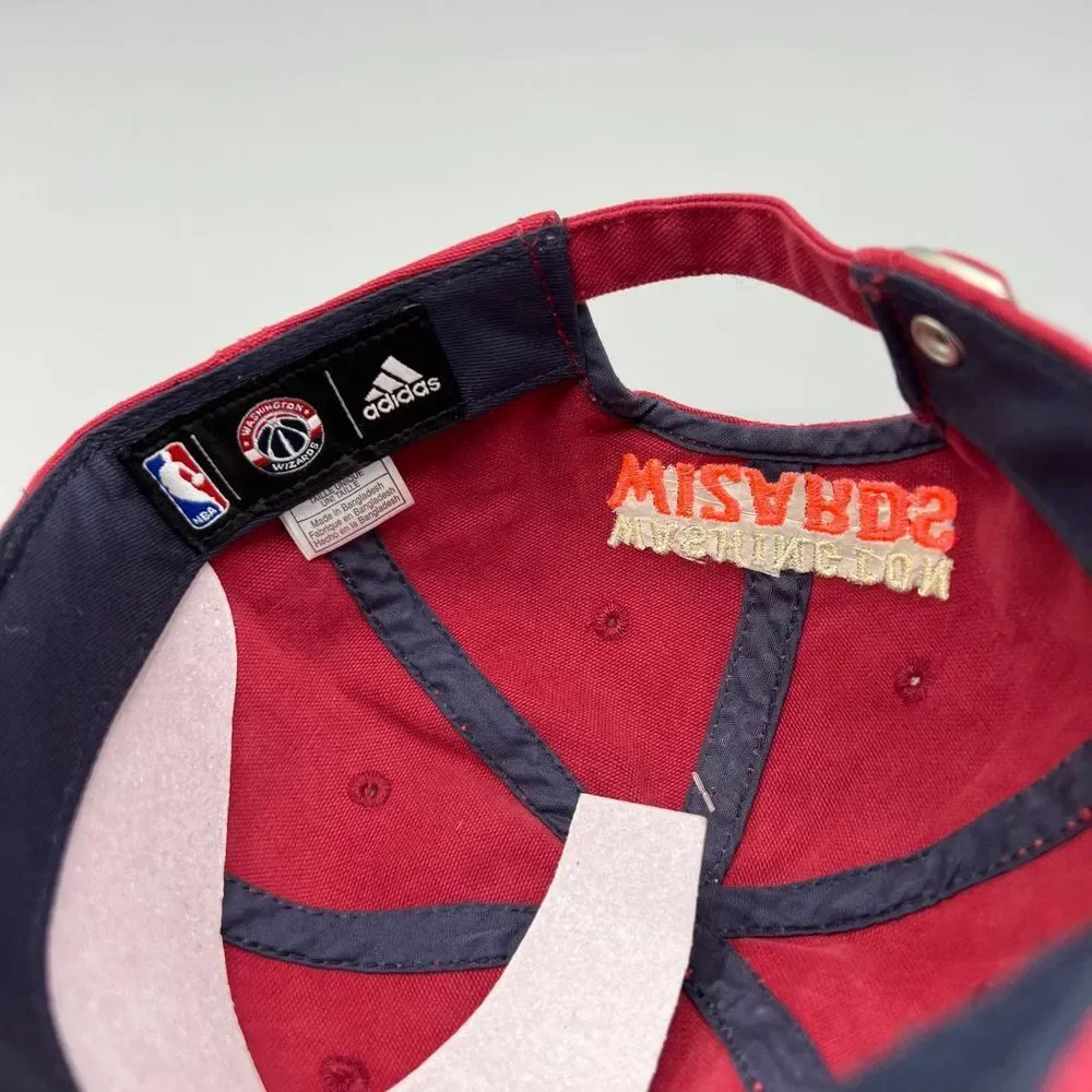 Washington Wizards Hat‎ Men Red Blue Adidas Strap Back Cap